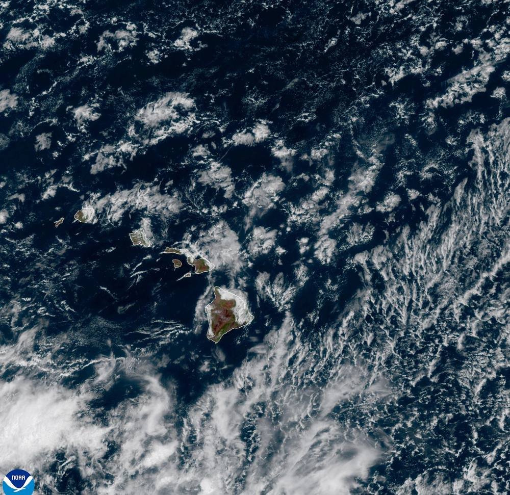 GOES-West satellite view of Hawaiʻi on September 20, 2026 before Hurricane Nolo