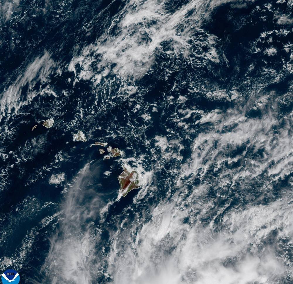 GOES-West satellite view of Hawaiʻi on September 22, 2026 before Hurricane Nolo