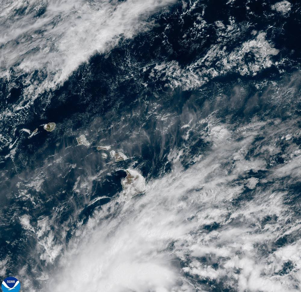 GOES-West satellite view of Hawaiʻi on September 23, 2026 before Hurricane Nolo